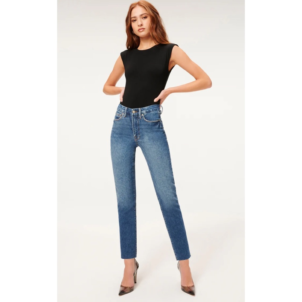 GOOD AMERICAN GOOD CLASSIC RAW HEM JEAN SZ 0/25 NWT